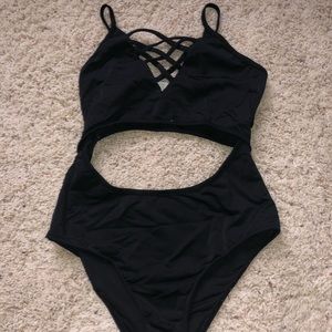 one piece cutout swim suit